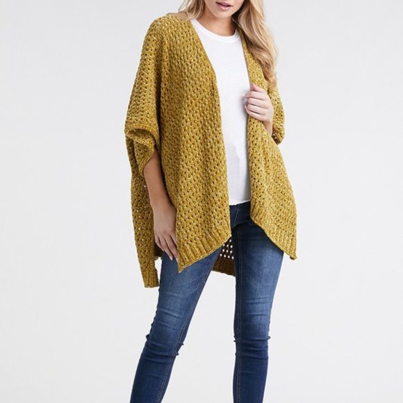 mustard kimono cardigan